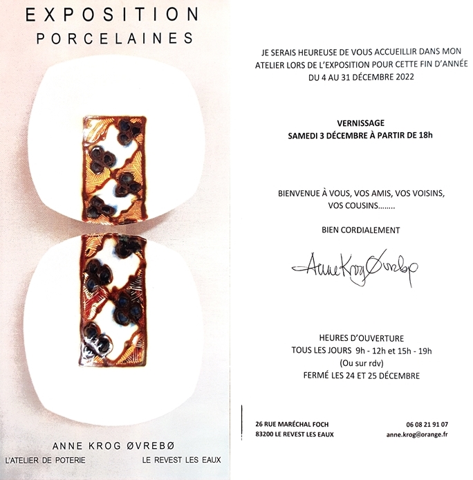 Exposition Anne Krog - décembre 2022