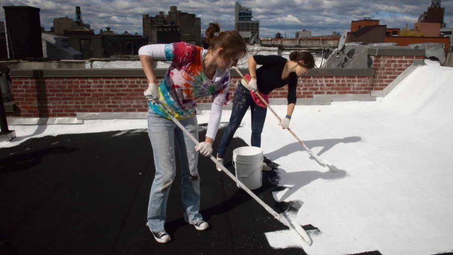 Peindre le toit en blanc
